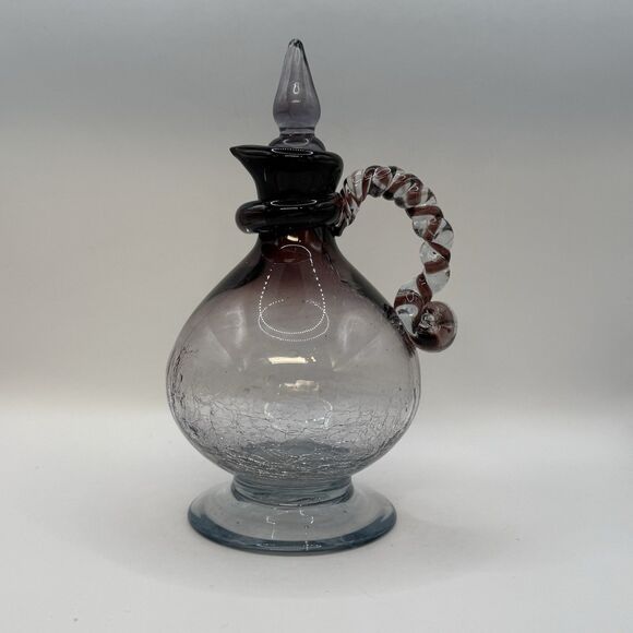 Japanese Ryukyu Glass Decanter Purple - Picture 2 of 10